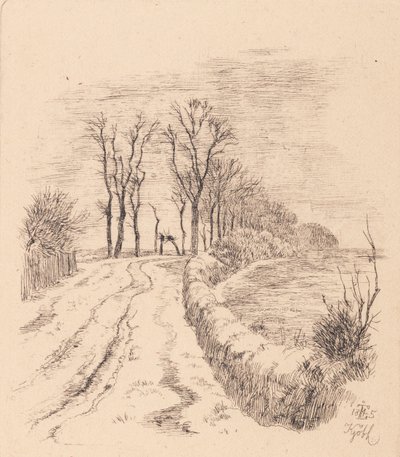 Allé od Vallø od Johan Thomas Lundbye