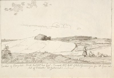 Zélandská krajina. V pozadí Vejrhøj, vlepeno f.n. strana 6 od Johan Thomas Lundbye