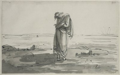 Hledá samotu. List 1 ze suity „Melancholie“ od Johan Tobias Sergel