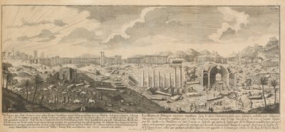Ruiny Palmýry, starověkého města Sýrie od Johann Adam Delsenbach