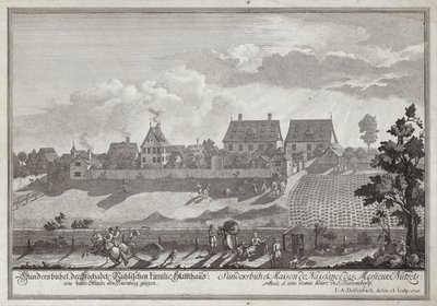 Sundersbuhl, sídlo rodiny Nutzelů, nedaleko Norimberku od Johann Adam Delsenbach