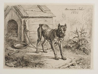 Na Nový rok 1831. Dog od Johann Adam Klein