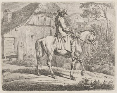 Obchodník s dobytkem na koni od Johann Adam Klein