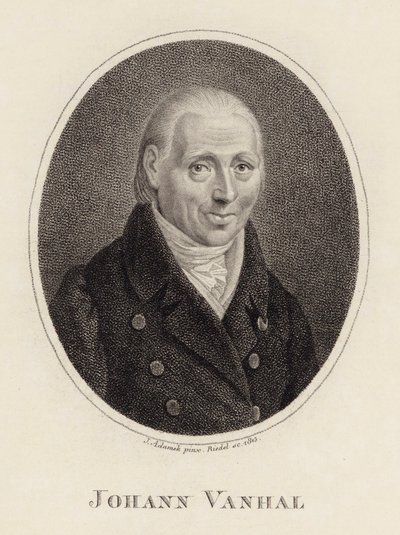 Portrét skladatele Johanna Baptisty Wanhala 1739-1813, 1815. od Johann Adamek