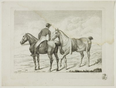 Jezdecká škola a koně od Johann Adolph Darnstedt