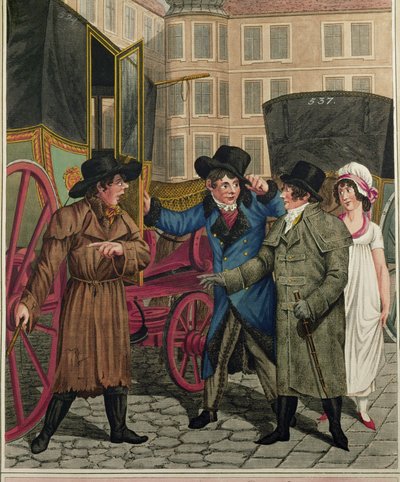 Taxikář a bohatí zákazníci z řady vídeňských typů ... od Johann Adolph Opitz