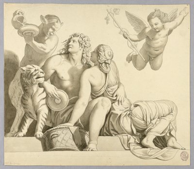Dionýsa a Ariadny od Johann August Nahl the Younger