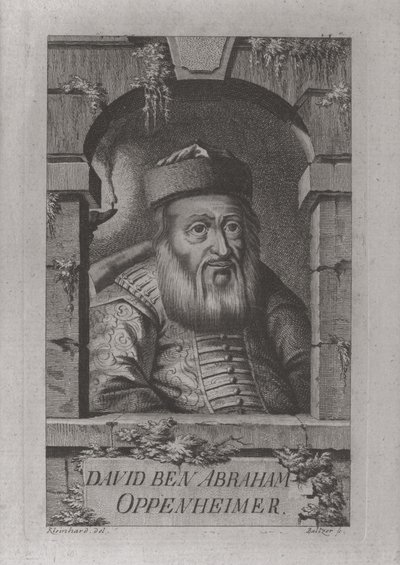 Portrét Davida Oppenheima 1664-1736, vrchního pražského rabína, 1773 od Johann Balzer
