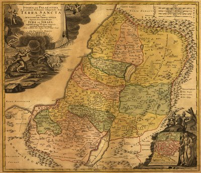 Ivdaea sev Palaestina ob sacratissima Redemtoris vestigia hodie dicta Terra Sancta. LOC 99466737 od Johann Baptist Homann