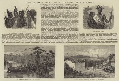 Ilustrace Jak jsem našel Livingstone, HM Stanley od Johann Baptist Zwecker