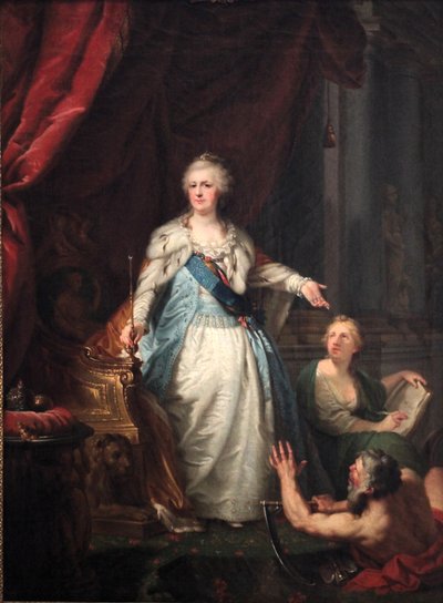 Alegorický portrét Kateřiny II. od Johann Baptist von Lampi the Elder