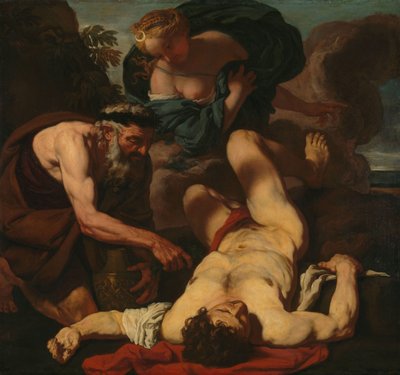 Selene a Endymion (dříve s názvem Smrt Oriona) od Johann Carl Loth (attributed to)