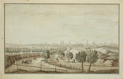 Pohled na Hallesch Gate od Johann Carl Wilhelm Rosenberg