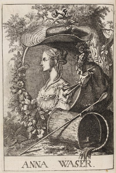 Anna Waser, Füssli, 1757 od Johann Caspar Füssli