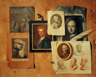 Quodlibet s portréty současníků a starověkých hlav od Johann Caspar Füssli
