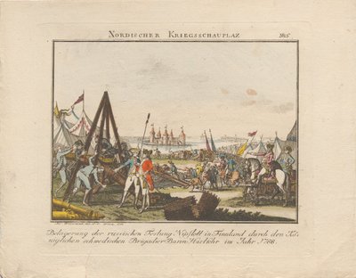 Obléhání ruské pevnosti Nyslott ve Finsku, 1788. od Johann Caspar Weinrauch