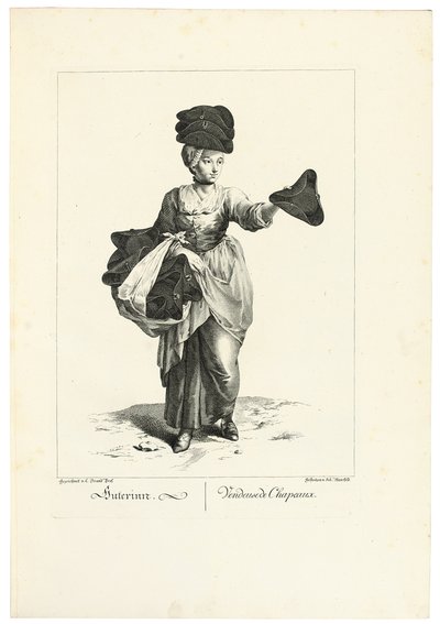 Prodejce klobouků od Johann Christian (after) Brand