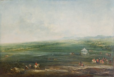 Laxenburg od Münkendorfer Lusthaus směrem na jihozápad od Johann Christian Brand