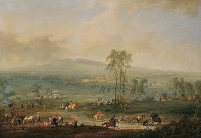 Laxenburg ze Schneiderau proti Guntramsdorfu a Mödlingu od Johann Christian Brand