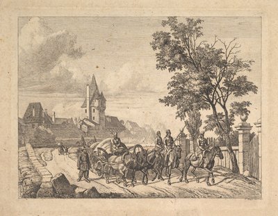 Cossacks escording the Baggage Wagon, 1816. od Johann Christian Erhard