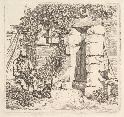 Stařec a jeho pomeranský pes, 1817. od Johann Christian Erhard