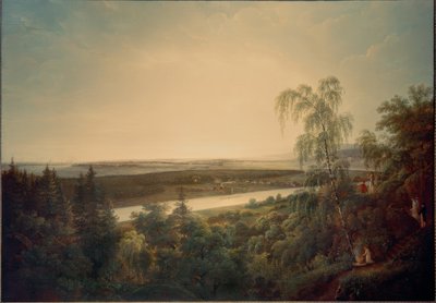 Polabská krajina s výhledem na Drážďany od Johann Christian Klengel