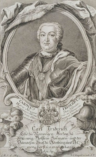 Portrét vévody Karla Fridricha z Holštýnska-Gottorpu 1700-1739, polovina 18. století. od Johann Christian Leopold
