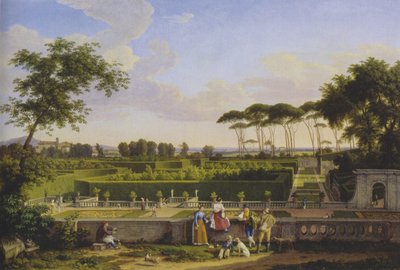 Němčina: V parku vily Doria Pamphilj od Johann Christian Reinhart
