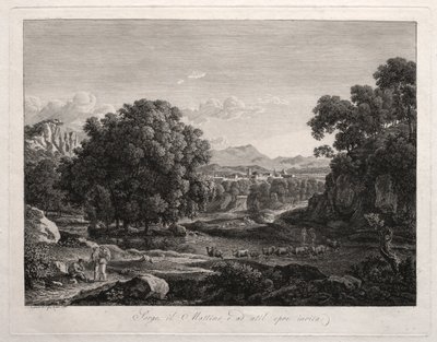 Heroic Landscape: Dobytek přes řeku od Johann Christian Reinhart