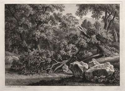Heroic Landscape: Satyr hrající na flétnu, 1795. od Johann Christian Reinhart