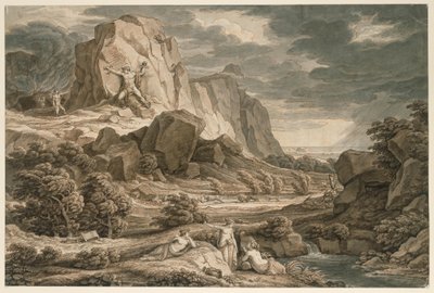 Hrdinská krajina s Prométheem od Johann Christian Reinhart