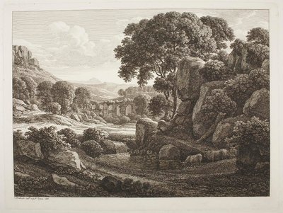 Italská krajina se zříceninami od Johann Christian Reinhart