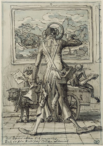 Karikatura dr. Ludwiga Schorna v Mnichově od Johann Christian Reinhart