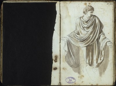 Muž v antickém oděvu od Johann Christian Reinhart