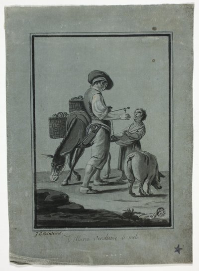 Selský prodavač jablek od Johann Christian Reinhart