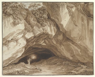 Skalnatá krajina s lovci od Johann Christian Reinhart