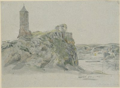 Zřícenina hradu Giebichenstein u Halle nad Sálou od Johann Christian Reinhart