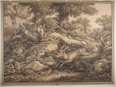 Scéna z parku Chigiů v Ariccii od Johann Christian Reinhart