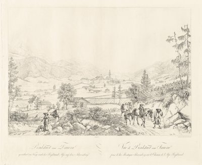 Radstadt u Tauern od Johann Christoph Erhard and Johann Adam Klein after Carl Ludwig Friedrich Viehbeck