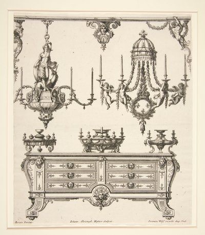 List od Commodes et Lustres od Johann Christoph Hafner