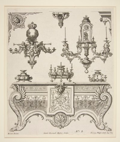 List okrasných vzorů od Johann Christoph Hafner