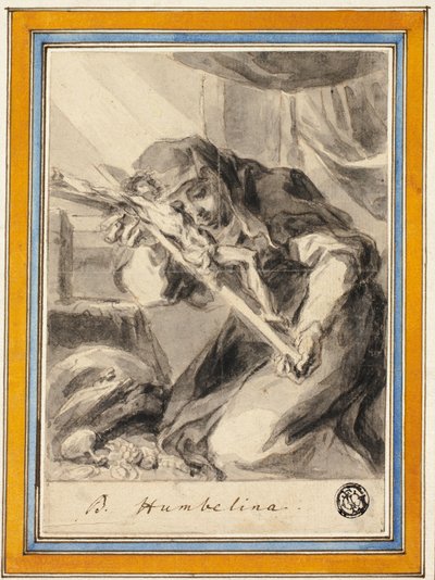 Beata Humbelina s krucifixem, kolem roku 1700 od Johann Christoph Lischka