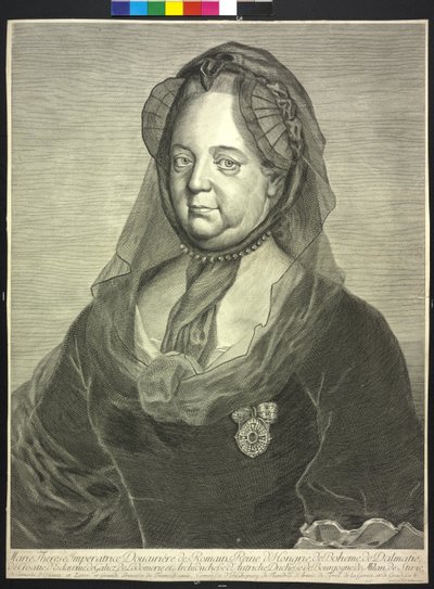 Císařovna Svaté říše římské Marie Terezie (rytina) od Johann Christoph von Reinsperger