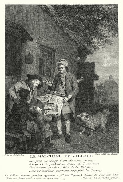 The Village Merchant (rytina) od Johann Conrad Seekatz