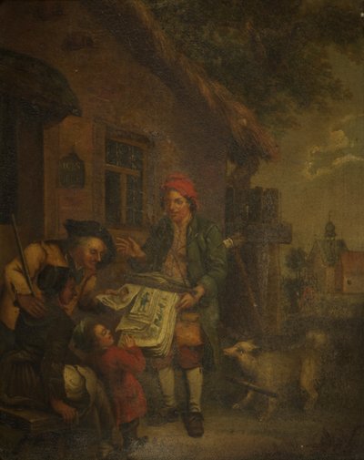 The Village Printseller (olej na mědi) od Johann Conrad Seekatz