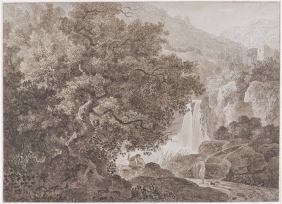 Zalesněná horská krajina (Tivoli) od Johann Conrad Steiner