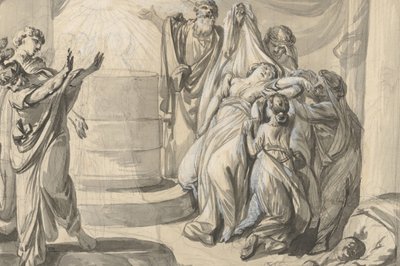 An Antique Sacrificial Scene, verso: Sketch of a Group of People, 1779 . od Johann Eleazar Schenau