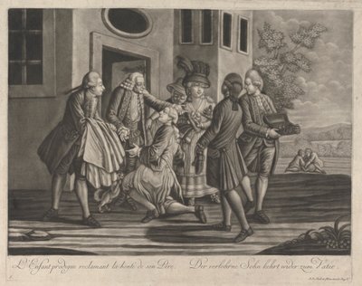 Marnotratný syn prohlašující dobrotu svého Otce od Johann Elias Haid