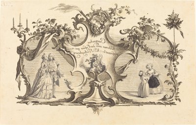 Moderní kazety s dětmi reprezentující módy Augsburgu od Johann Esaias Nilson