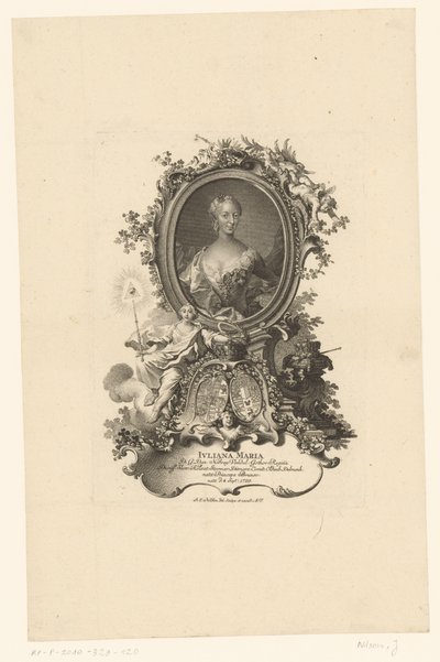 Portrét Juliana Maria ze Schleswig Hollstein od Johann Esaias Nilson
